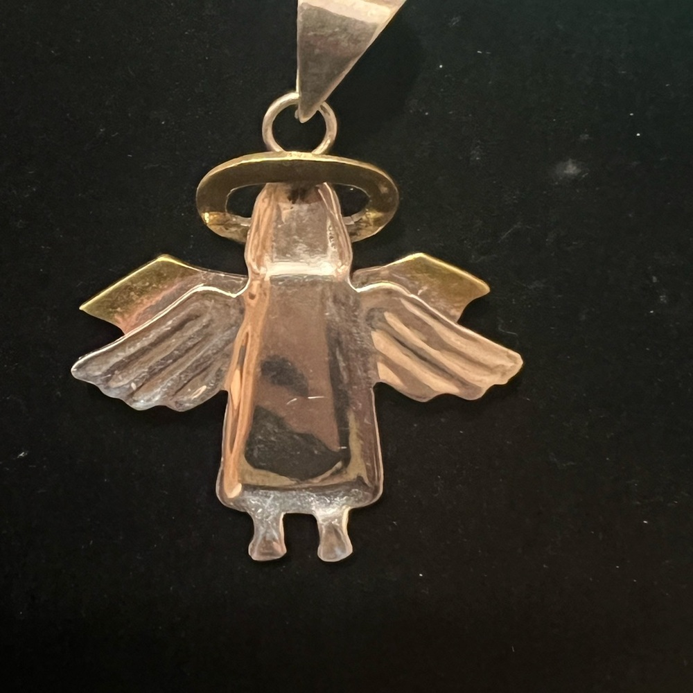 925 STERLING SILVER MEXICO ANGEL PENDANT - Picture 3 of 6